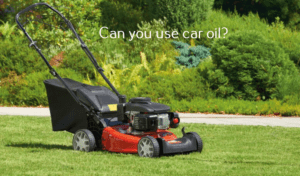 car oil in a lawn mower